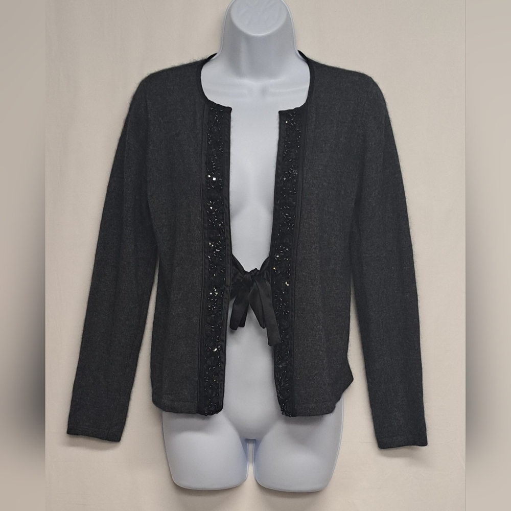Cynthia Rowley M Tie At Front Cardigan Angora Rabbit Hair Blend